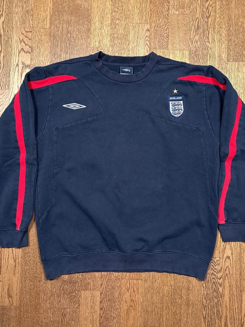 Vintage Y2K Umbro England National Team Blue Training Sweatshirt Mens XL